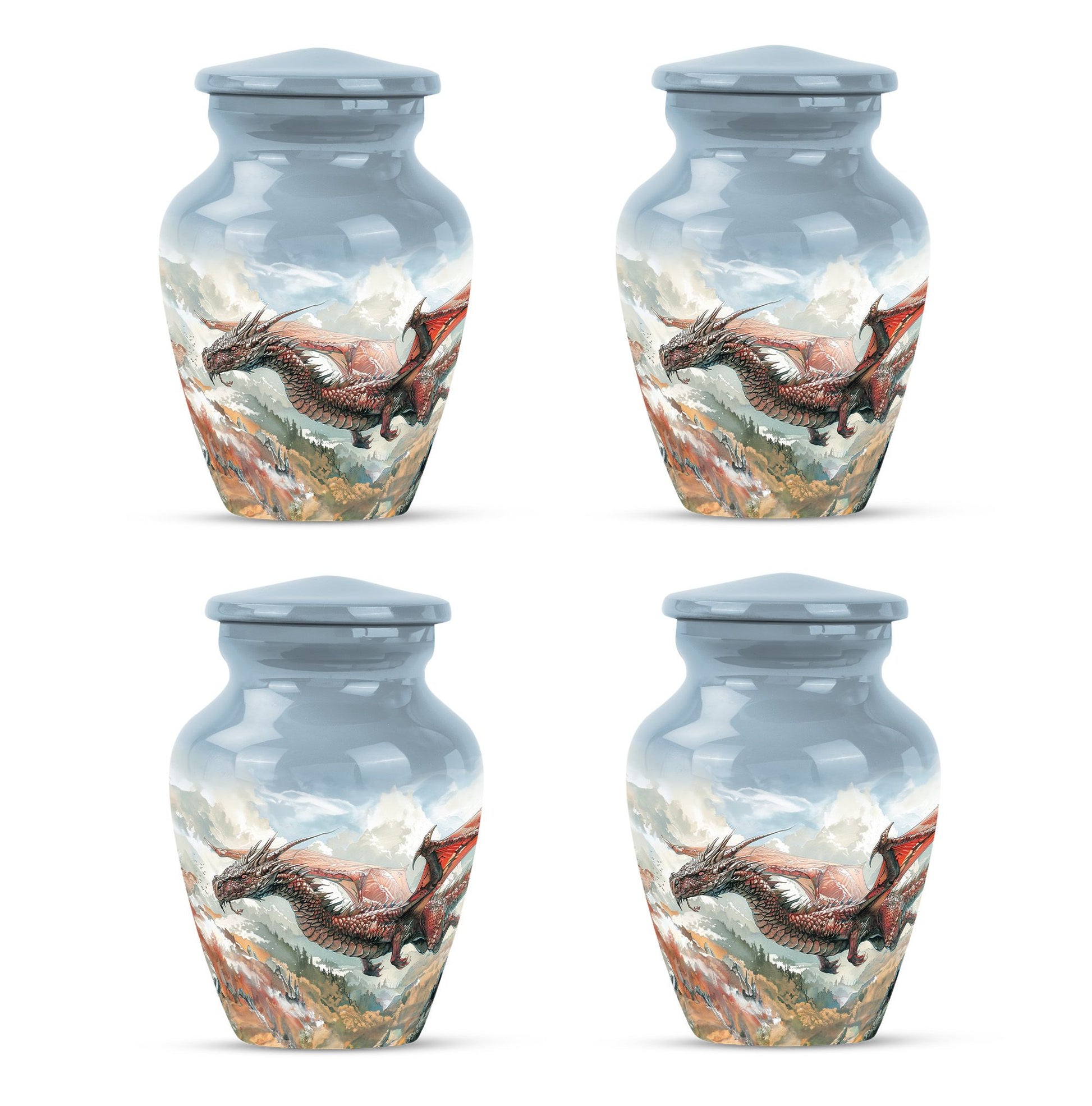 Dragon Theme 3 Inch Keepsake Pack of 4