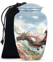 Dragon Theme Large Urn 10 Inch