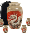Dragon Theme Large Urn With 4 Keepsake Urn