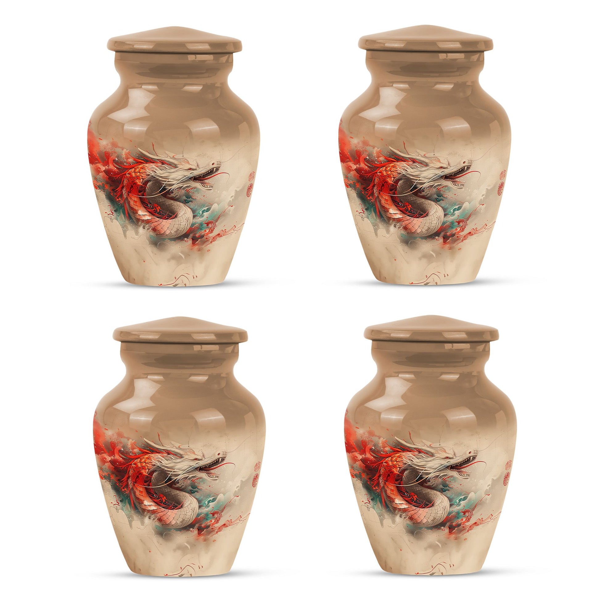 Dragon Theme 3 Inch Keepsake Pack of 4