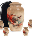 Dragon Theme Large Urn With 4 Keepsake Urn