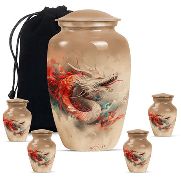 Large Urn With 4 Keepsake Urn