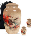 Dragon Theme Large Urn With 2 Keepsake Urn
