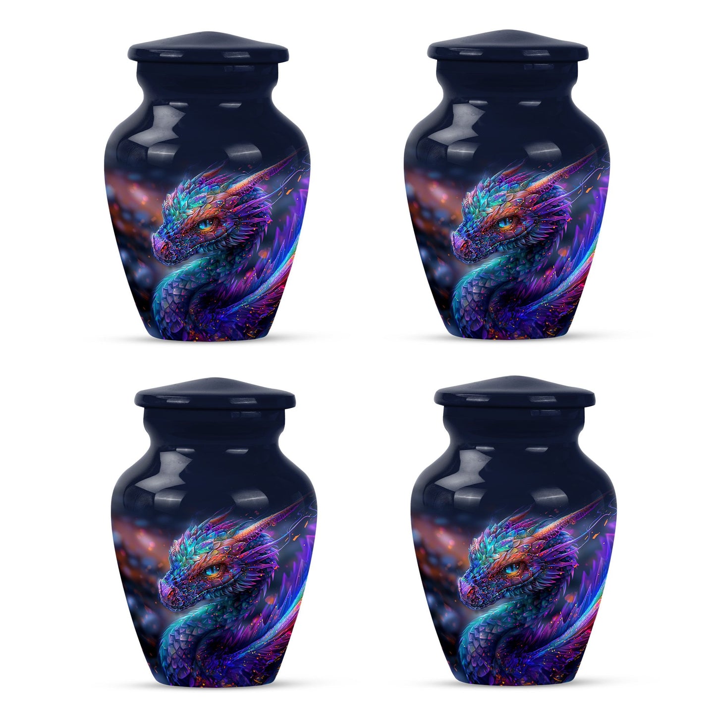 Dragon Theme 3 Inch Keepsake Pack of 4
