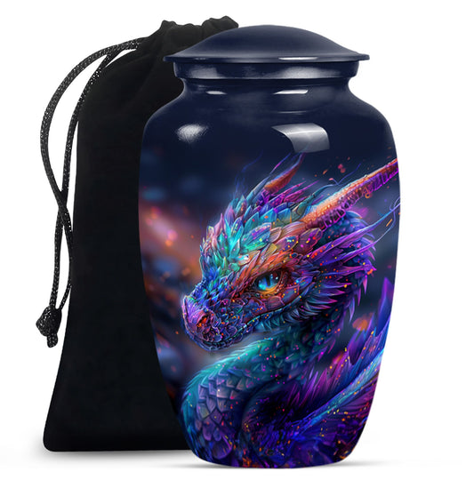 Dragon Theme Large Urn 10 Inch