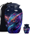Dragon Theme Large Urn With 1 Keepsake Urn