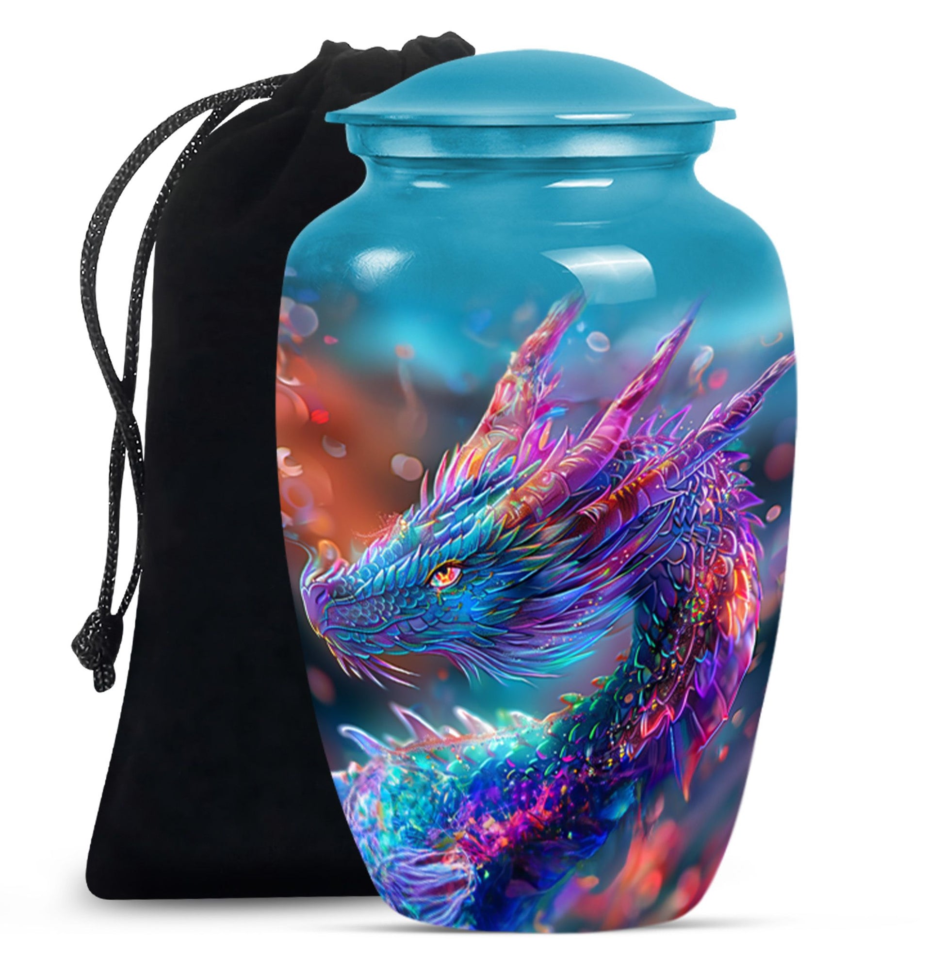 Dragon Theme Large Urn 10 Inch