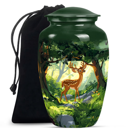 Deer Theme Large Urn 10 Inch