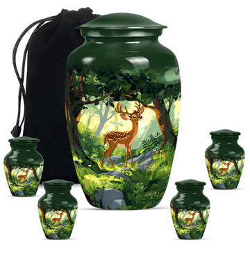 Large Urn With 4 Keepsake Urn