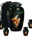 Fish Theme Large Urn With 4 Keepsake Urn