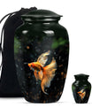 Fish Theme Large Urn With 1 Keepsake Urn