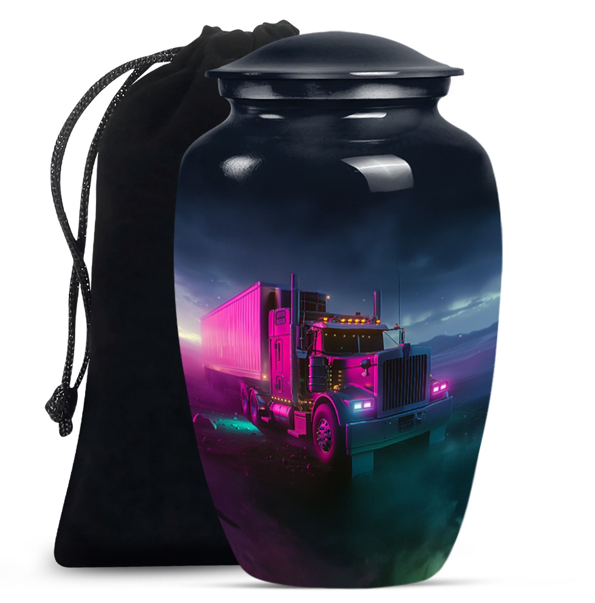 Neon Truck Urn for Ashes – Trucker Memorial Keepsakes For Ashes