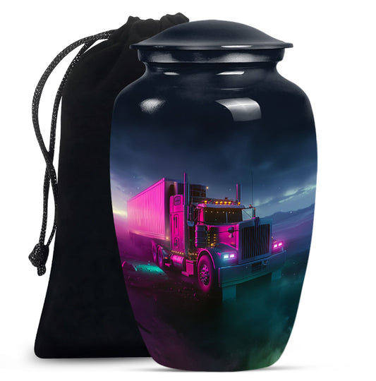 Neon Truck Urn for Ashes – Trucker Memorial Keepsakes For Ashes