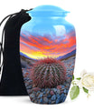 Cactus Sunset Memorial Urn – Desert Urn Keepsake For Human Ashes