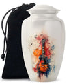 Guitar Large Cremation Urn for Adult Human Ashes - Colorful Guitar Urn For Musicians