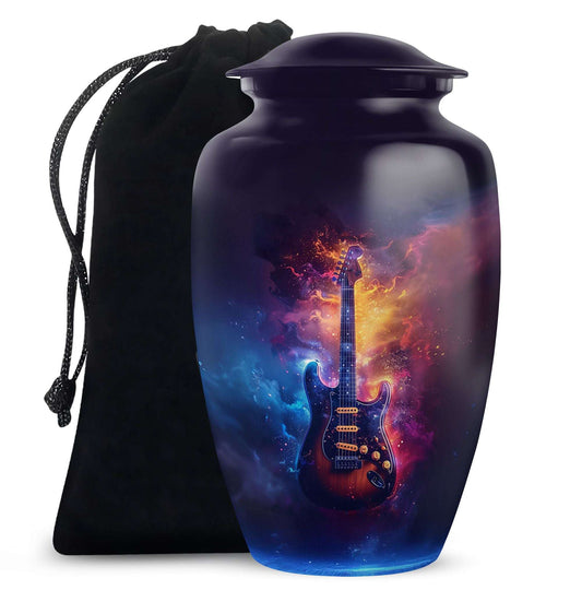 Guitar Cremation Urn for Cremation – Musician Tribute Urns For Human Ashes Adult