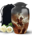 Native American Warrior Cremation Urn – Horse Funeral Urn Ashes For Men
