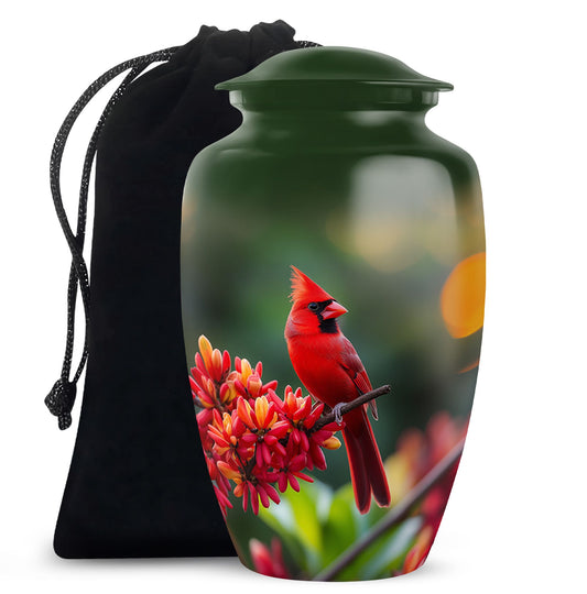 Cardinal Cremation Urn for Adult Ashes -  10 Inch Cremation Keepsake Urn