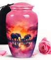 Elephant Family Urn for Ashes – Pink Funeral Urn For Mom Ashes