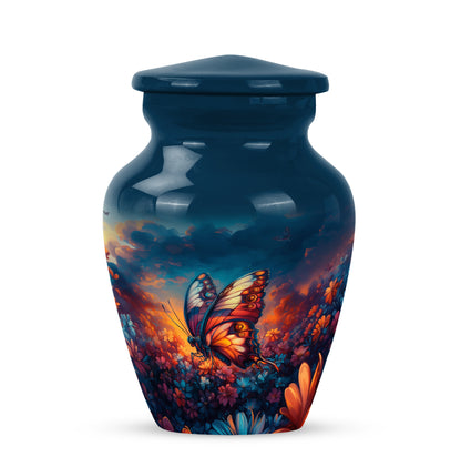 Blessed Butterfly Cremation Urns for Human Ashes - Blue 10-inch - Yatskia