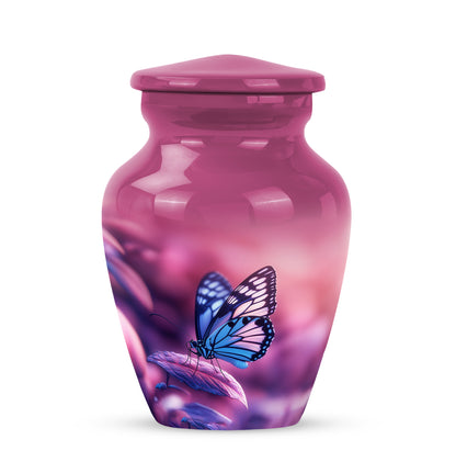Pink Butterfly Comfort Cremation Urns for Human Ashes - Yatskia