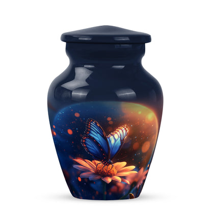 Personalized Butterfly Cremation Urns - Soothing Blue 10-inch, 200 cu in - Yatskia