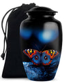 Unique Butterfly Funeral Ashes Urn - Blue Cremation Urn For Ashes