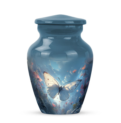 Blue Exquisite Butterfly Memorial Urn for Ashes - Yatskia