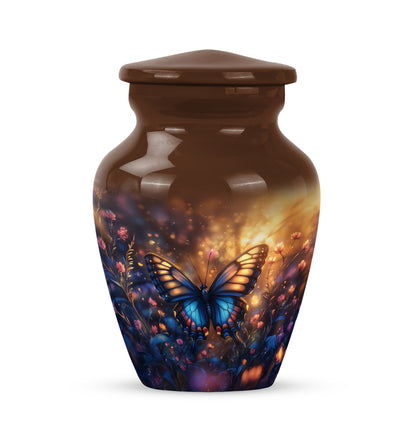 Personalized Refined Butterfly Cremation Urns - Gold 10-inch, 200 cu in - Yatskia