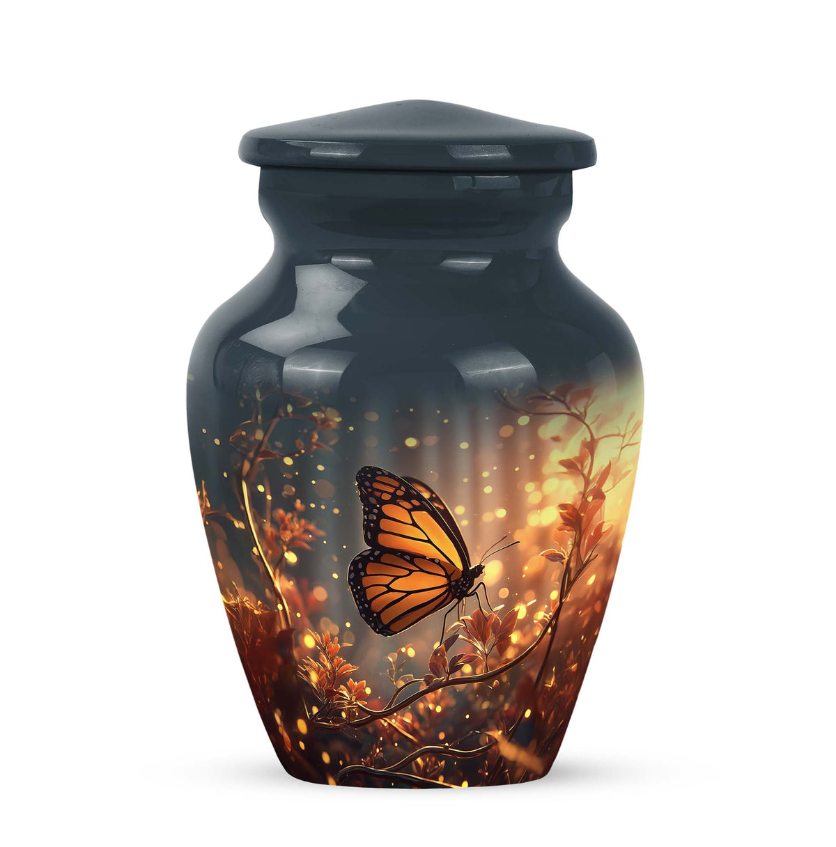 Personalized Blue Heavenly Butterfly Cremation Urns for Human Ashes - Yatskia