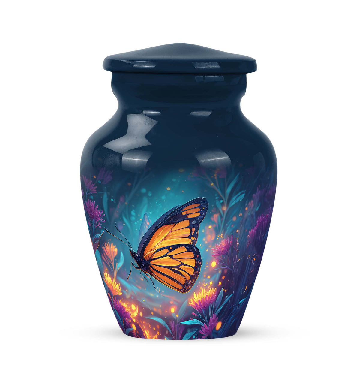 Dignified Blue Butterfly Cremation Urn for Ashes - Yatskia