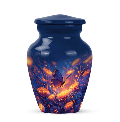 Blessed Butterfly Cremation Urns for Human Ashes - Blue 10-inch - Yatskia