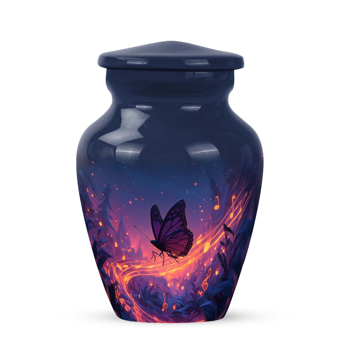 Harmonious Butterfly Cremation Urns for Human Ashes - Blue 10-inch - Yatskia