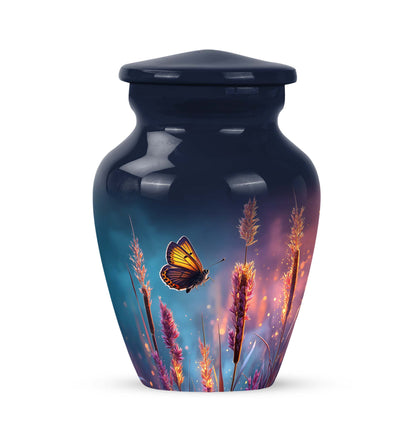 Personalized Blue Butterfly Cremation Urns for Ashes - Transcendent 10-inch - Yatskia