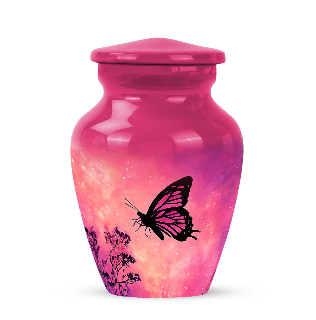 Personalized Pink Butterfly Cremation Urns for Ashes - Peaceful - Yatskia