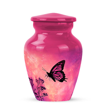 Personalized Pink Butterfly Cremation Urns for Ashes - Peaceful - Yatskia