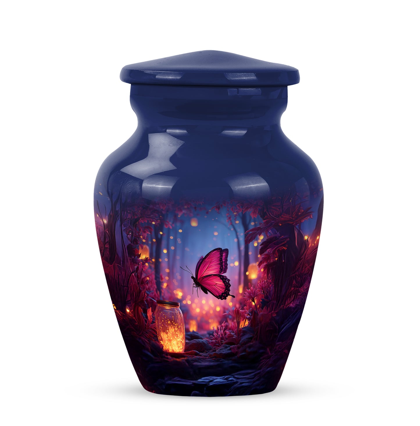 Personalized Butterfly Cremation Urns - Tranquil Blue 10-inch, 200 cu in - Yatskia