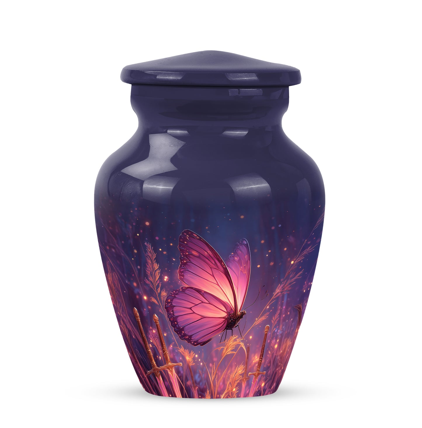 Blue Butterfly Cremation Urns - Enduring Celebration 10-inch, 200 cu in - Yatskia