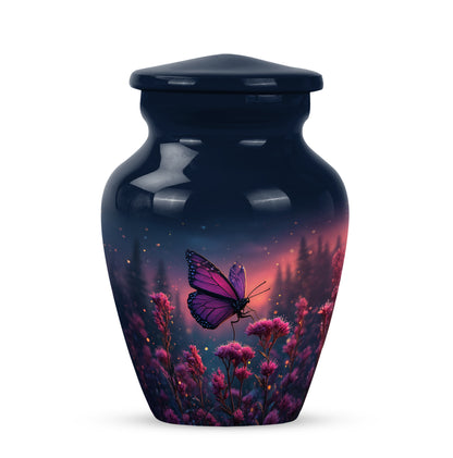 Personalized Elegant Butterfly Cremation Urns - Blue 10-inch, 200 cu in - Yatskia