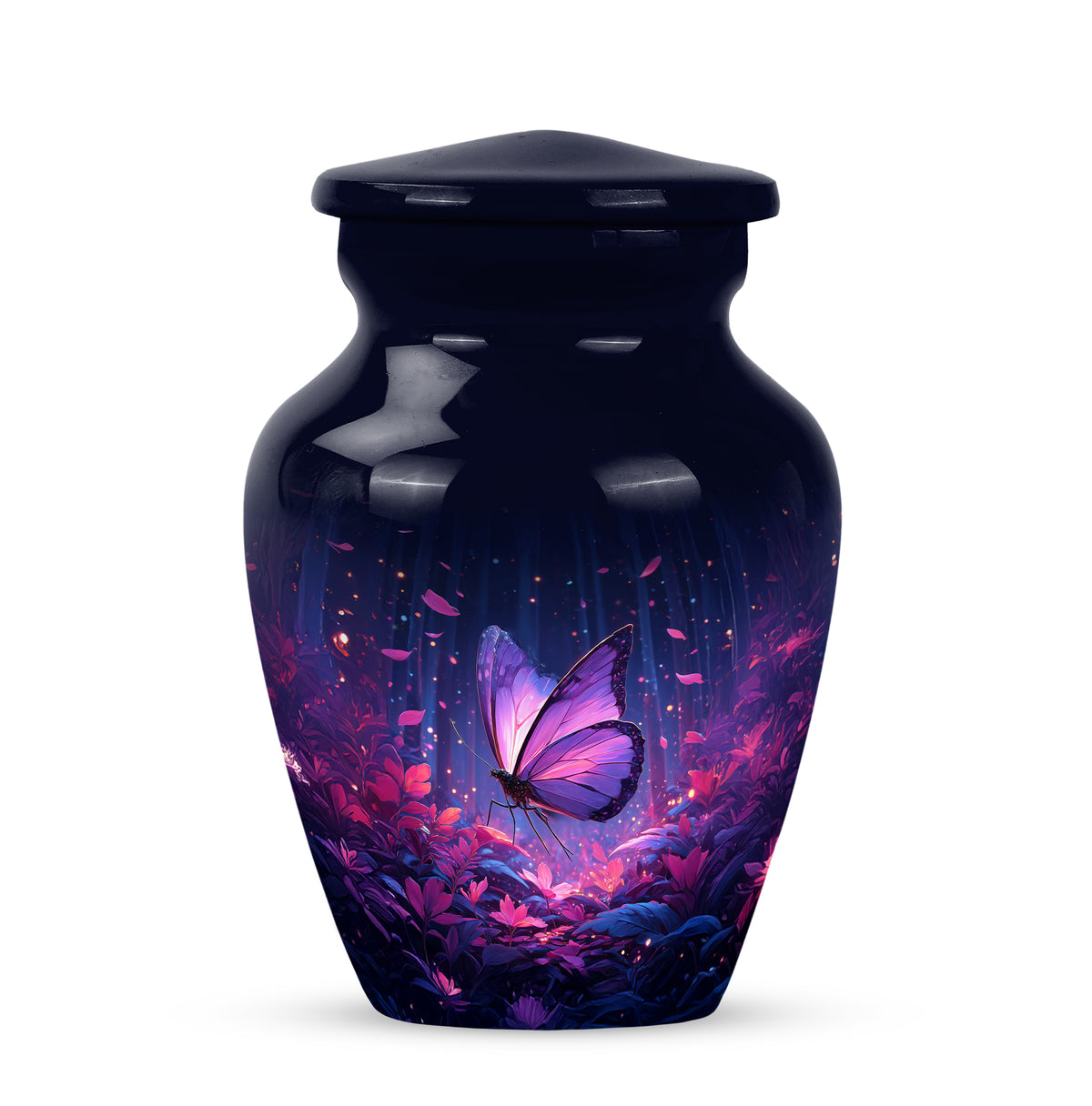 Blue Breathtaking Butterfly Memorial Urn for Ashes - Yatskia
