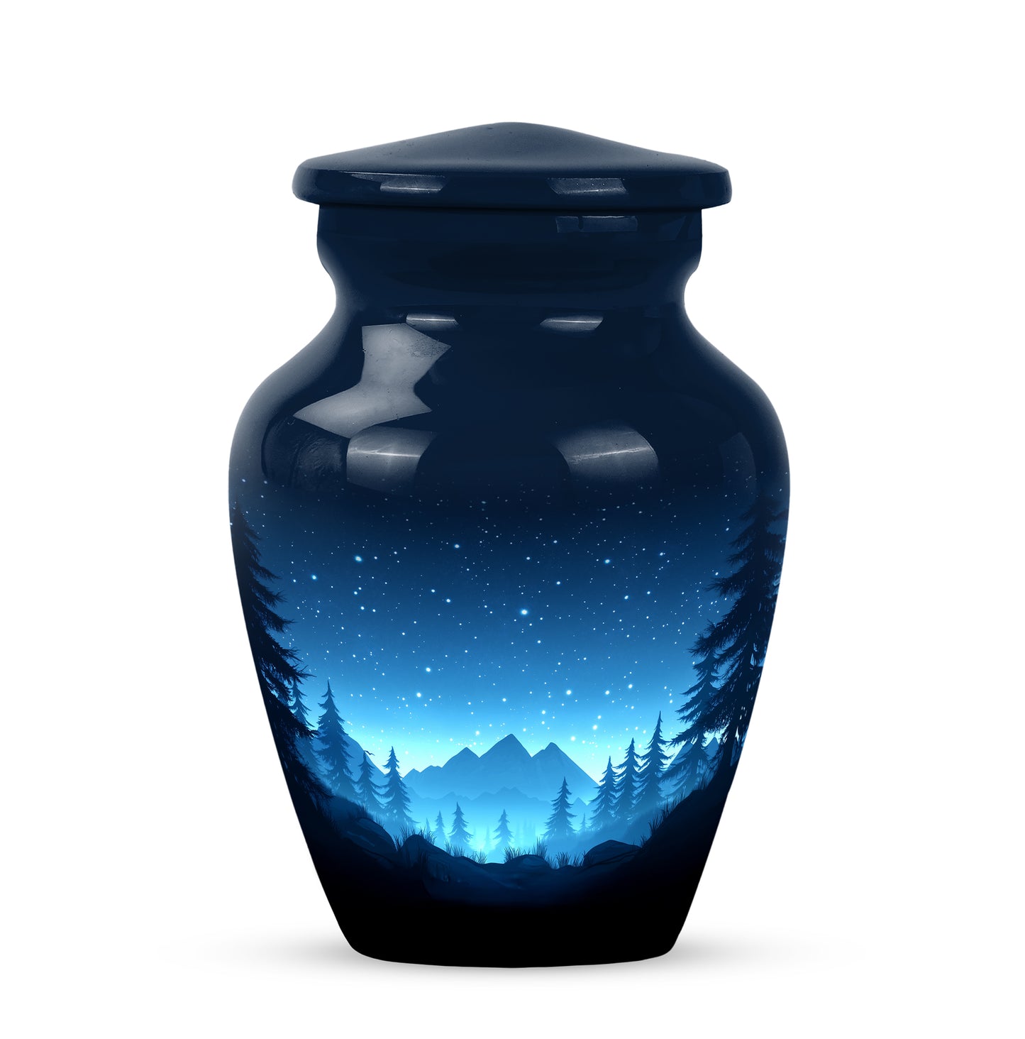 Blue Blue Cremation Urns - Honored Embrace 10-inch, 200 cu in - Yatskia