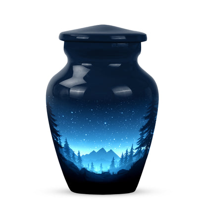 Blue Blue Cremation Urns - Honored Embrace 10-inch, 200 cu in - Yatskia
