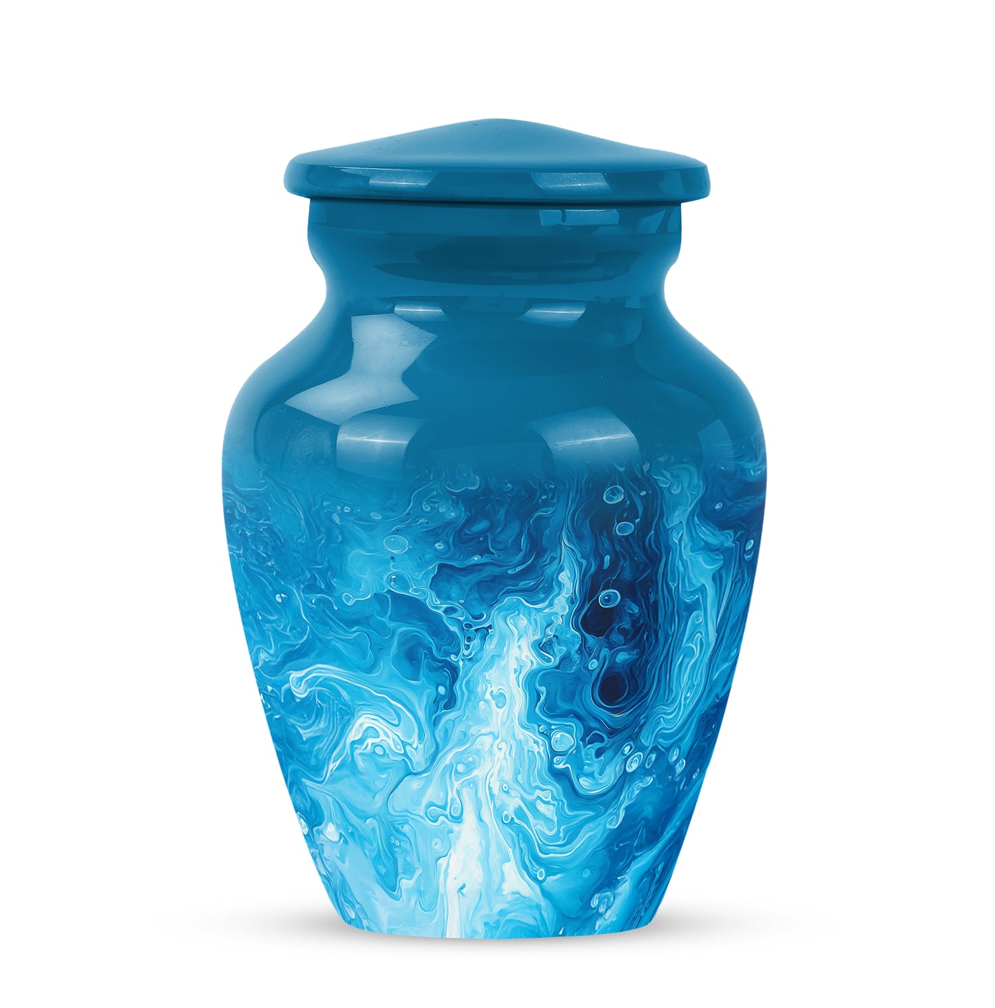 Sublime Blue Cremation Urns for Human Ashes - Blue 10-inch - Yatskia
