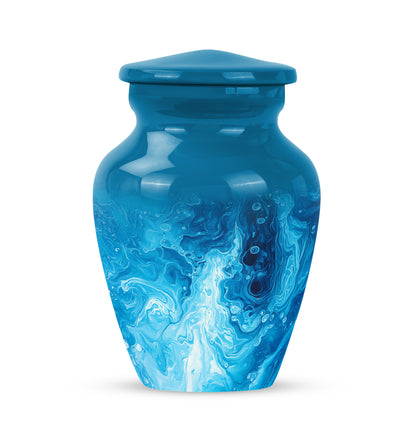 Sublime Blue Cremation Urns for Human Ashes - Blue 10-inch - Yatskia