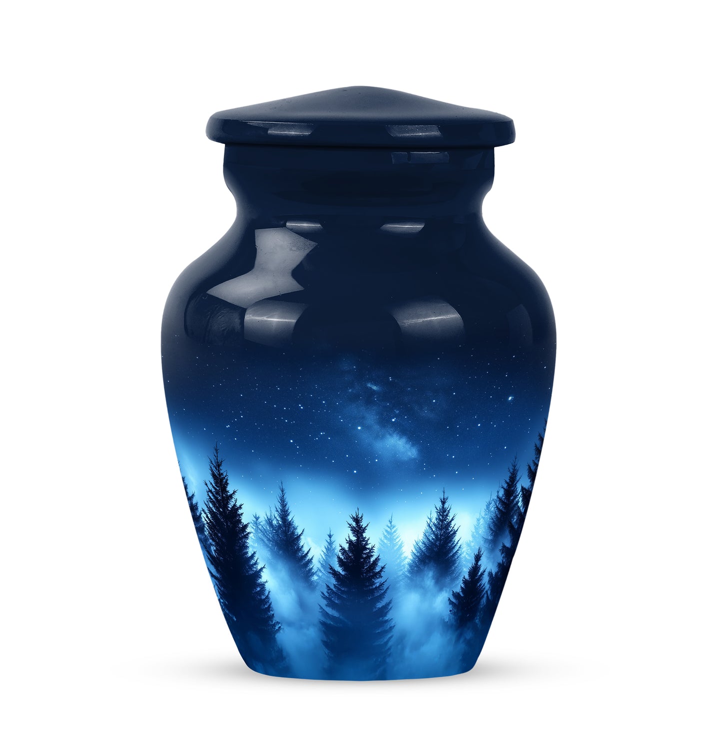 Personalized Blue Blue Cremation Urns for Ashes - Majestic 10-inch - Yatskia