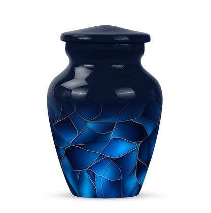 Personalized Blue Blue Cremation Urns for Ashes - Peaceful 10-inch - Yatskia