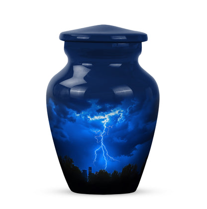 Personalized Blue Blue Cremation Urns for Ashes - Transcendent 10-inch - Yatskia