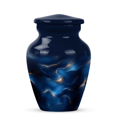Personalized Blue Cherished Blue Cremation Urns for Human Ashes - 10-inch, 200 cu in - Yatskia