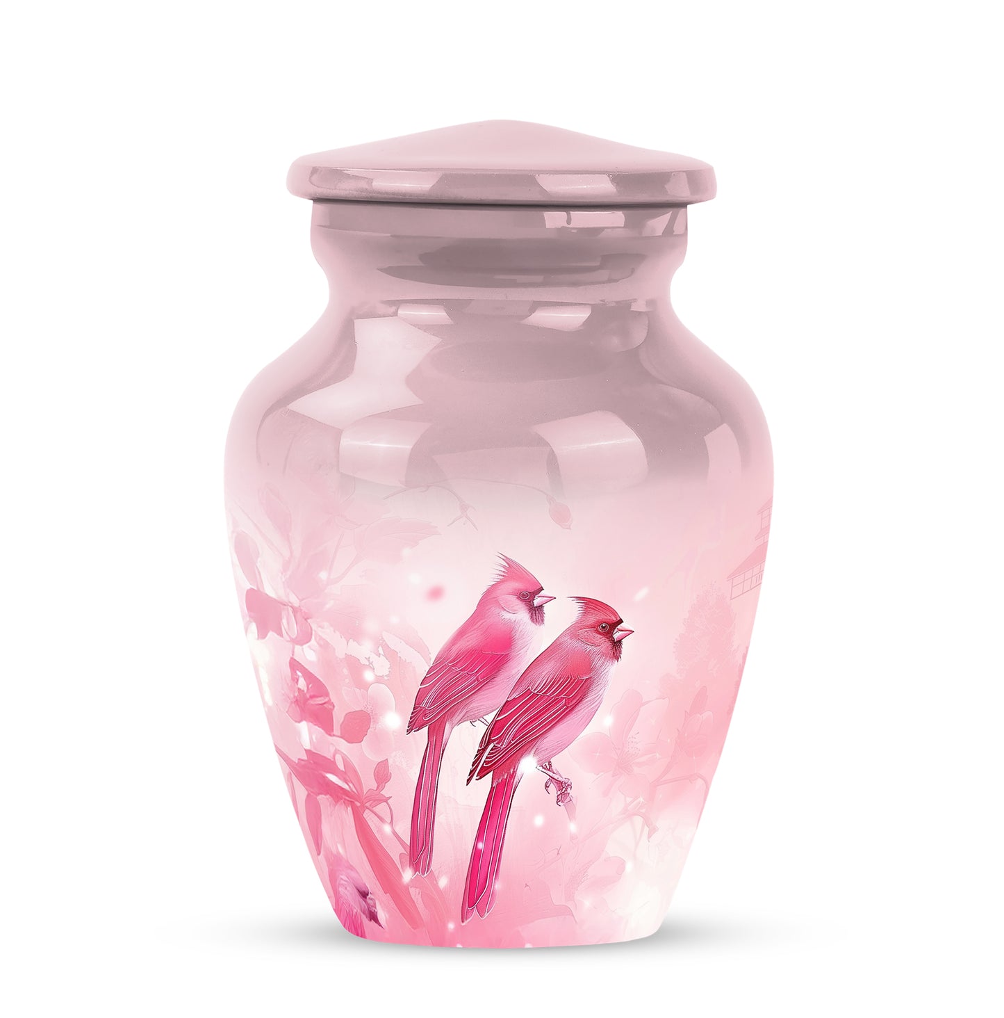 Timeless Red Cardinal Cremation Urn for Ashes - 10-inch, 200 cu in - Yatskia