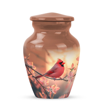 Blessed Cardinal Cremation Urns for Human Ashes - Gold 10-inch - Yatskia